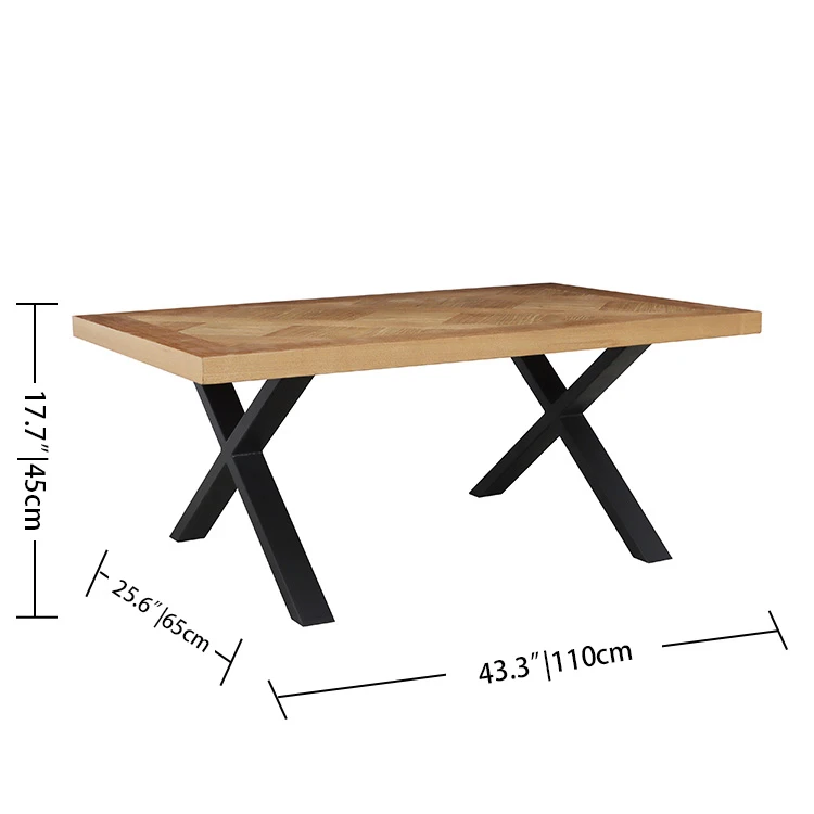 wood top with metal leg table000 wood top with metal leg table000